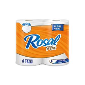 Papel Higiénico Rosal 400 Hojas 4 Rollos